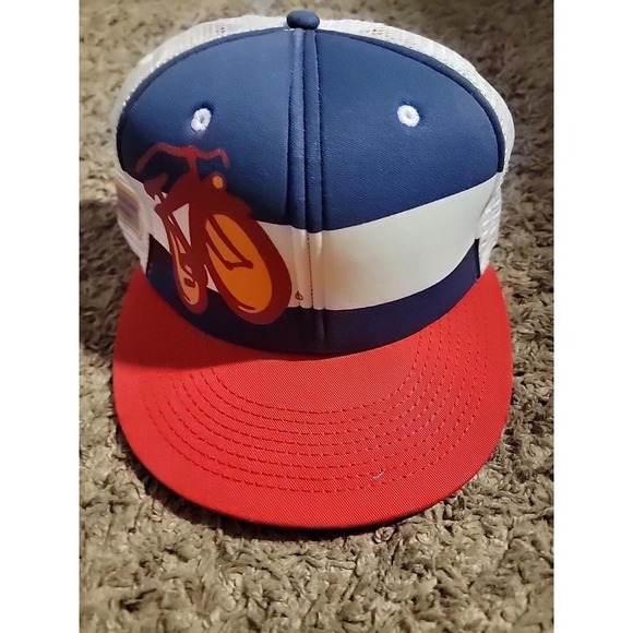 NEW BELGIUM FLAT TIRE BREWERY Truckers Hat Cap Multi Color Adjustable Mesh - Picture 1 of 8